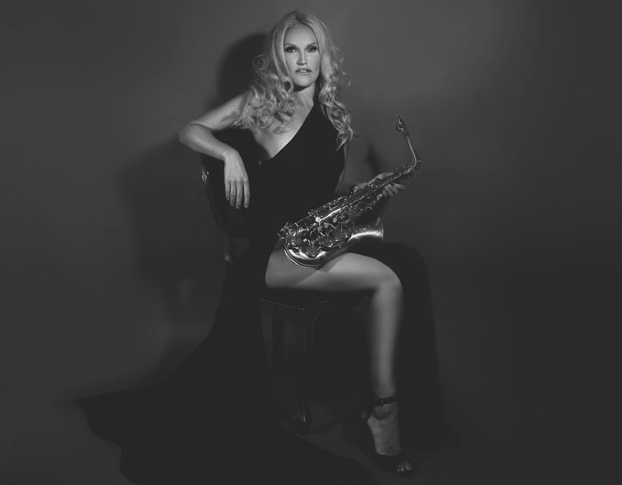 Female Sax Player Hire Swarovski Crystal Sax Player UK