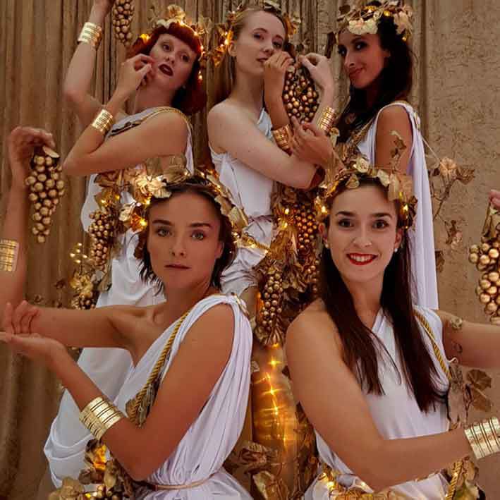 Greek Themed Edible Walkabout Interactive Entertainment Scarlett