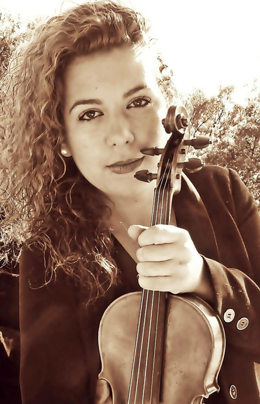 Hire Female Electric Violinist LED Violin Player Murcia Scarlett