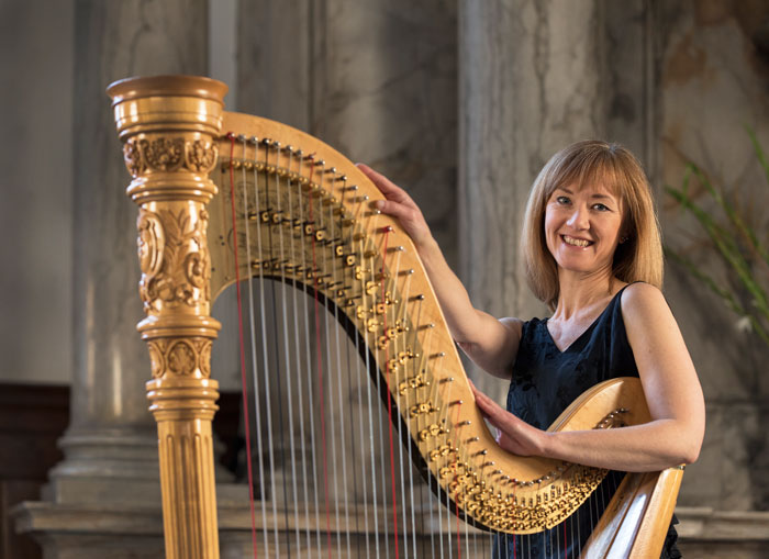 Female Harp Player Hire Female Harpist Scarlett Entertainment Denmark