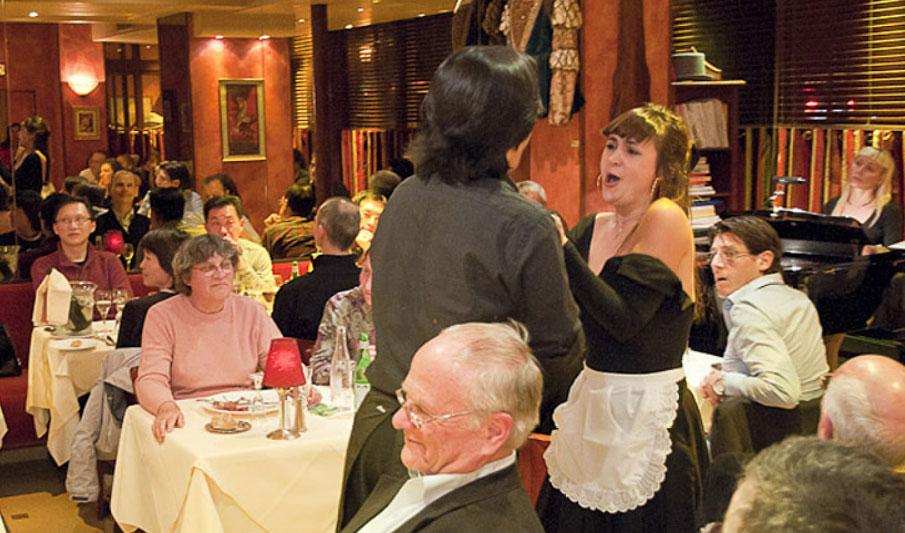 Hire Singing Waiters Paris Opera Waitresses Paris Opera Themed