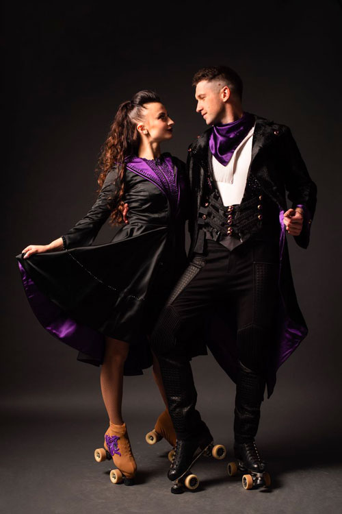 Book Dubai Roller Skating Duo Stunt Show Scarlett Entertainment