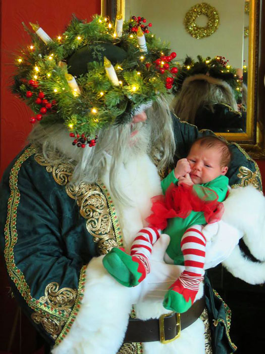 Traditional Green Santa Book Father Christmas UK