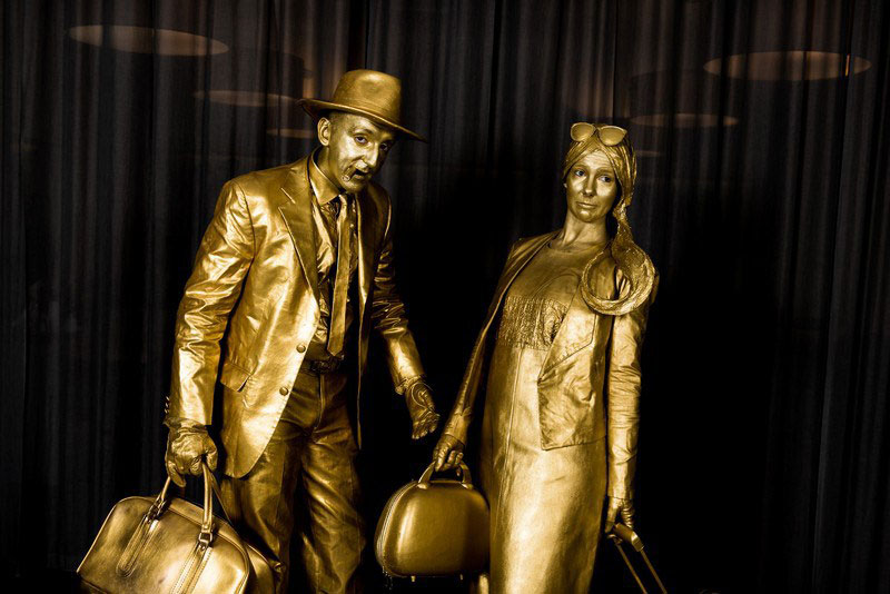 Golden Living Statues Human Statues Scarlett Entertainment UK