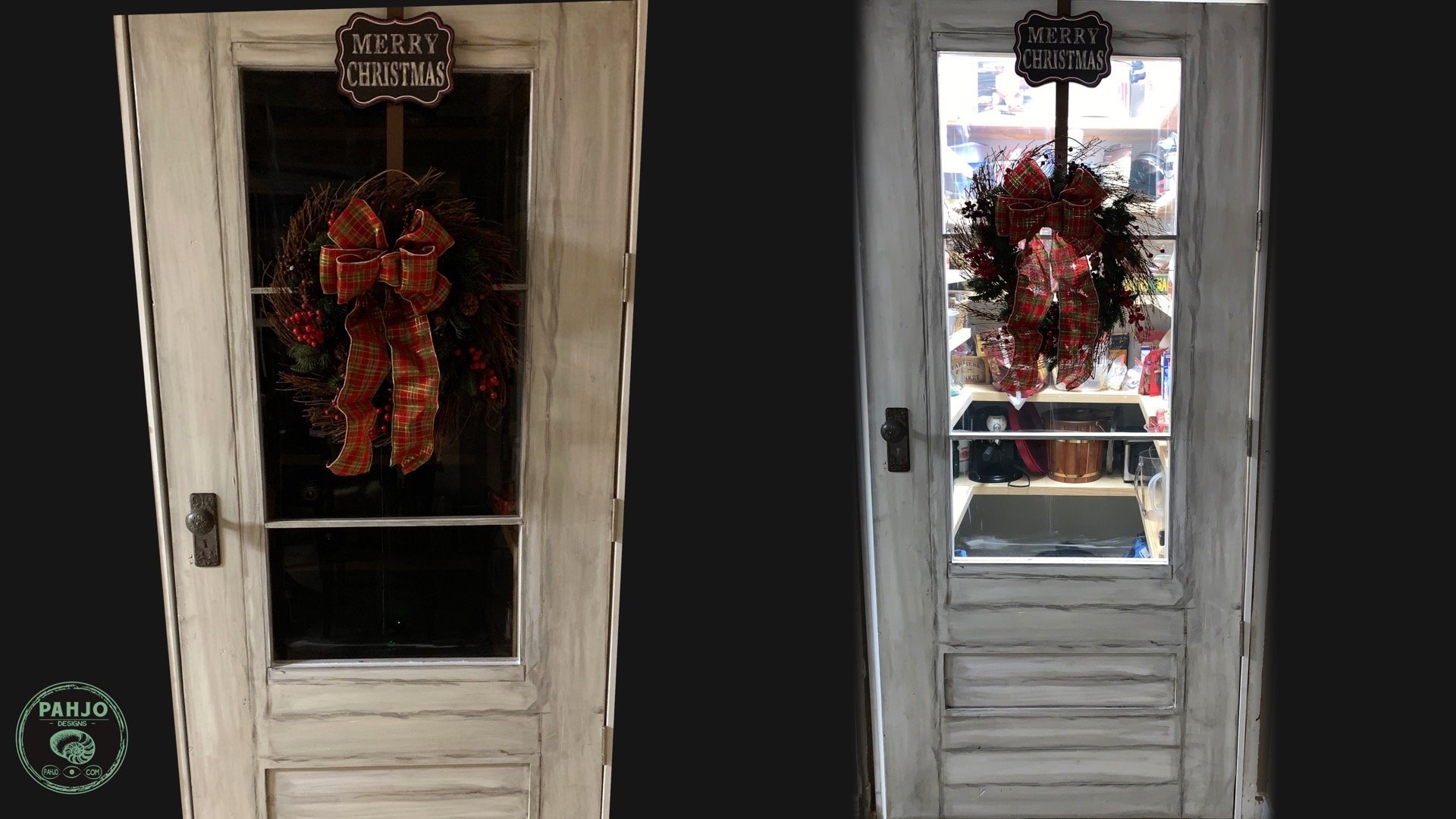 DIY Farmhouse Pantry Door with Glass Pahjo Designs