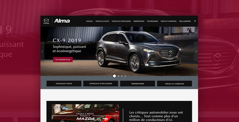 Alma Mazda Choisissez votre modèle