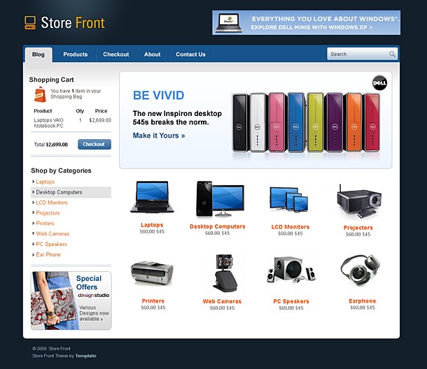 Store WordPress Theme for Sales! CMS Store Website Template Dobeweb