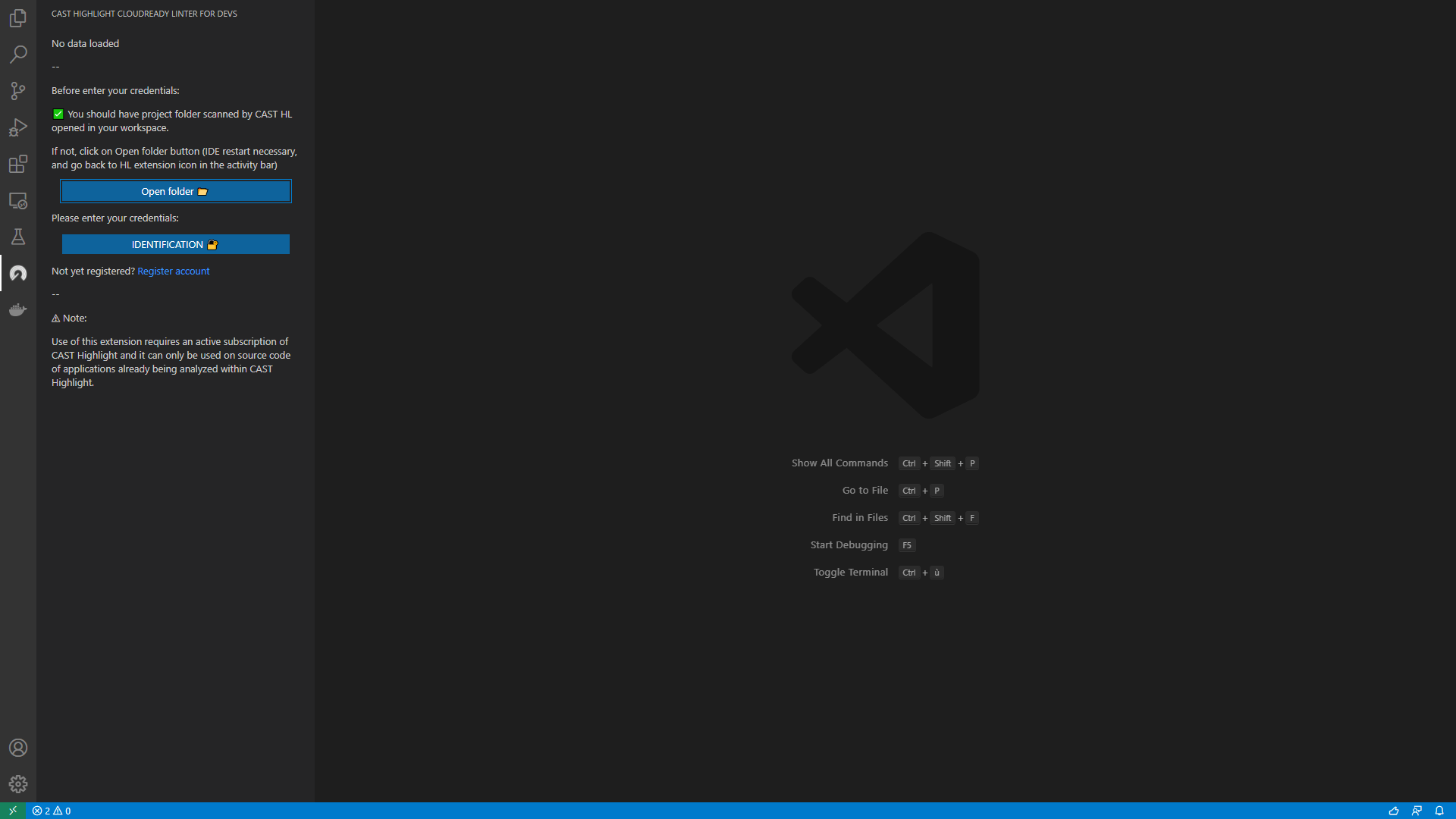Installation instructions for the CAST Highlight Cloud Maturity