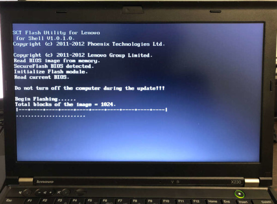 Ivy Bridge Lenovo ThinkPad Internal Flashing — coreboot 4.13874