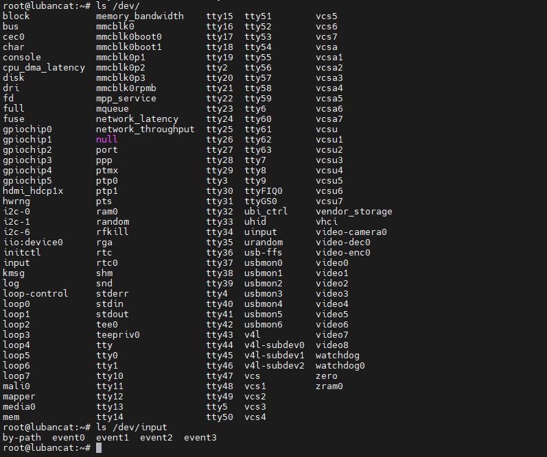 命令行点灯和检测按键 — [野火]Linux基础与应用开发实战指南——基于LubanCatRK系列板卡 文档