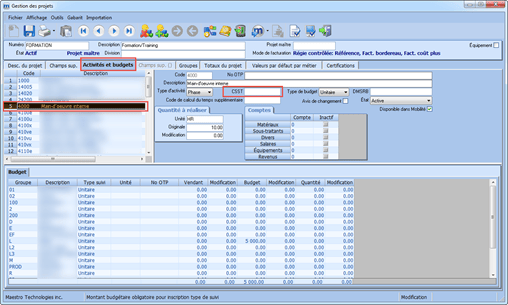 Configuration de la CSST pour la paie canadienne