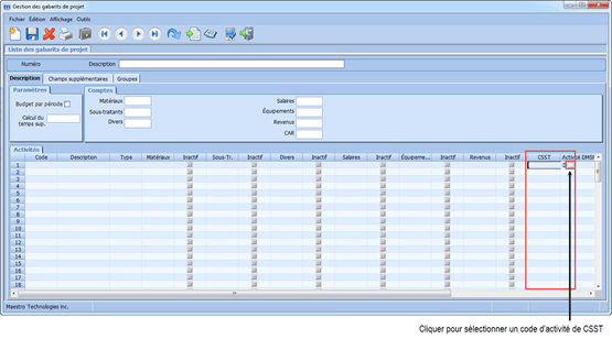 Configuration de la CSST pour la paie canadienne