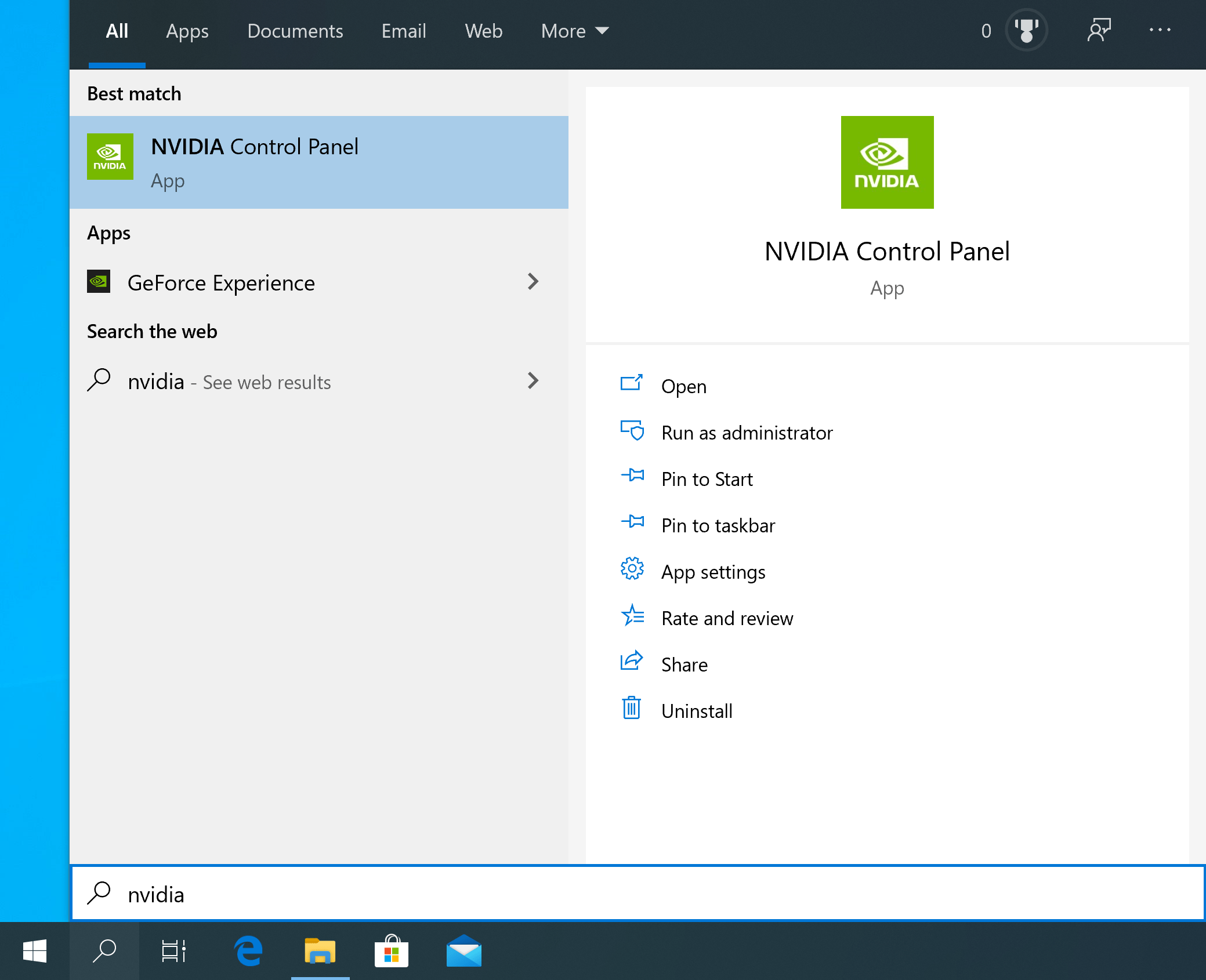 Setup the preferred GPU with NVIDIA Control Panel