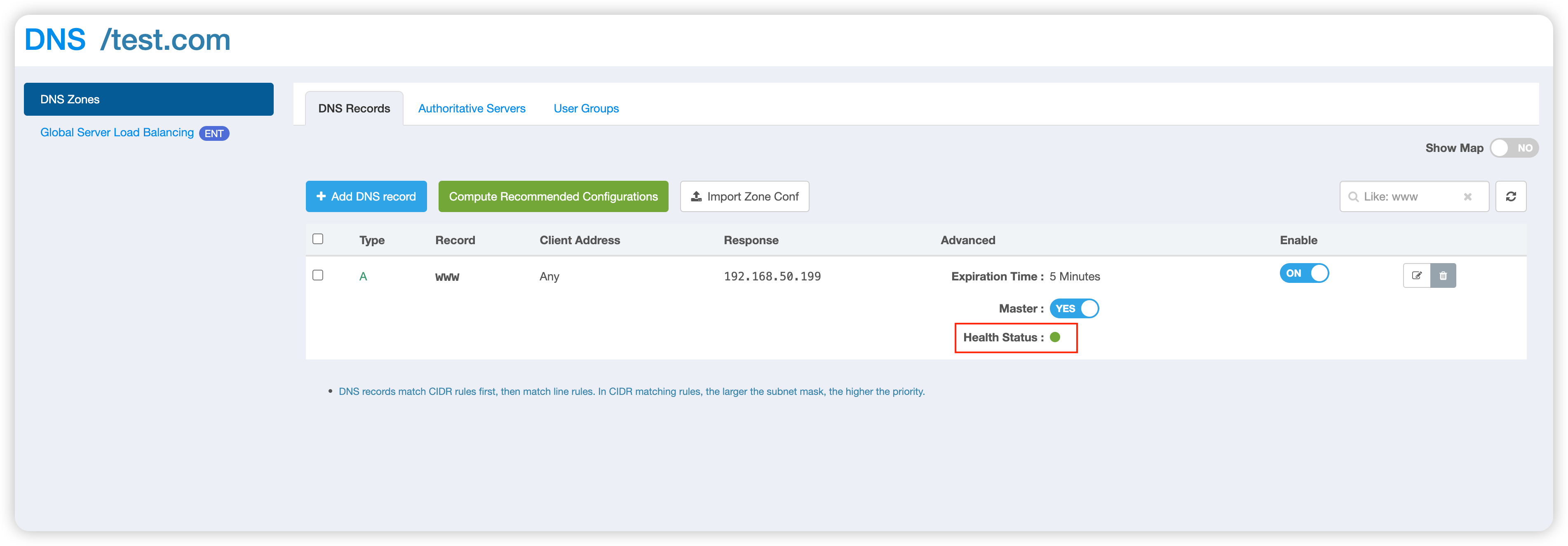 DNS Health Check OpenResty Inc. Documentation