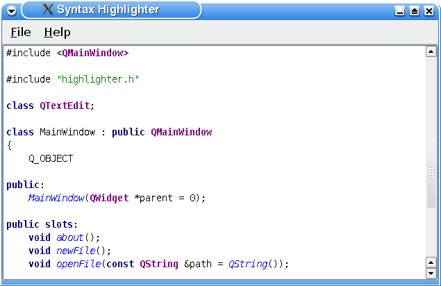 Syntax Highlighter Example Qt Widgets 5.12 Syntax Highlighter Example Qt Widgets 5.12