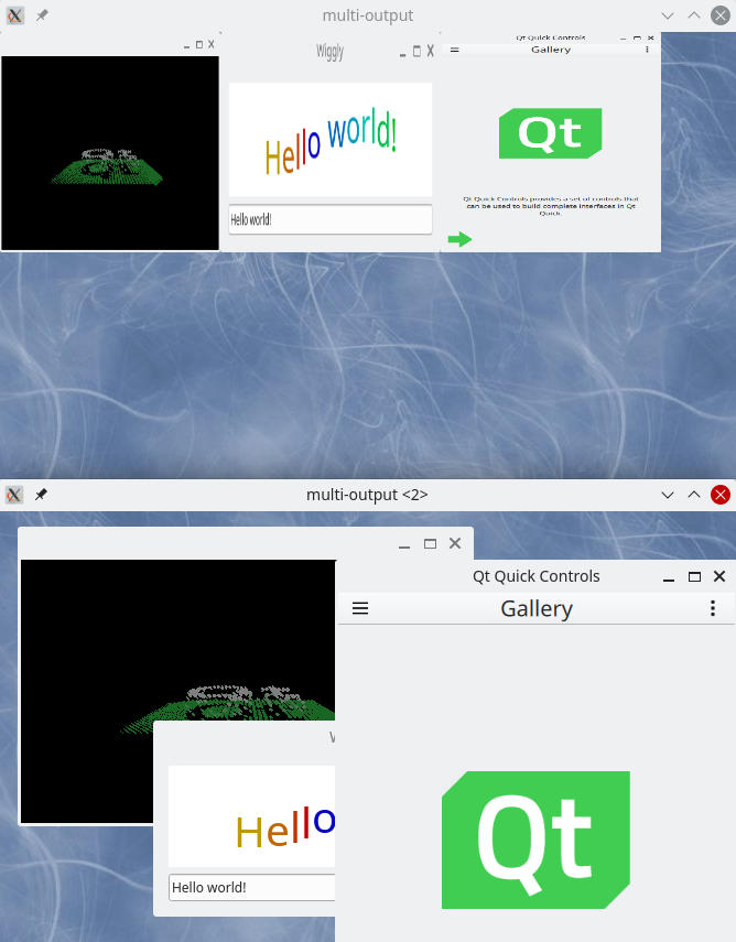 Qt Wayland Compositor Examples Multi Output Qt Wayland Compositor 6