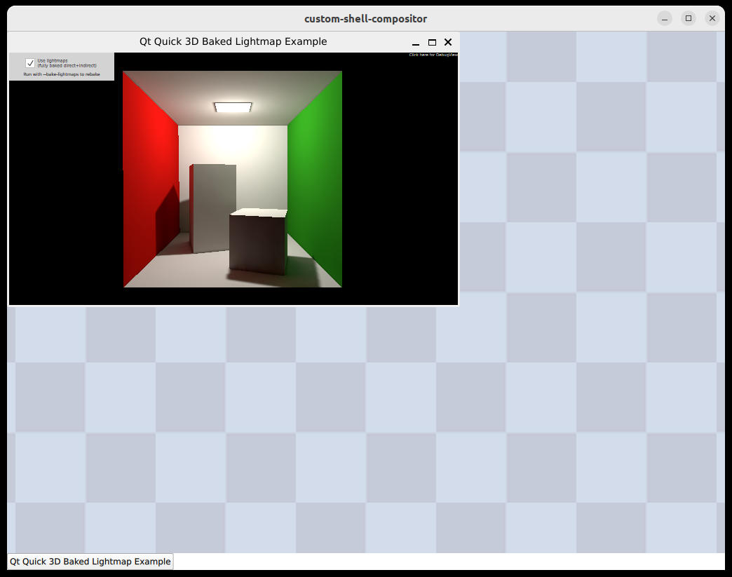Custom Shell Qt Wayland Compositor 6.7.1