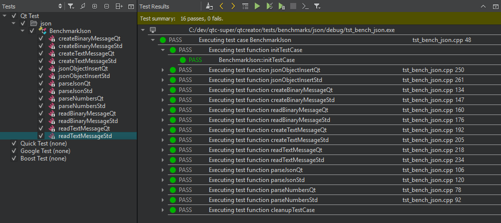 Running Autotests Qt Creator Manual