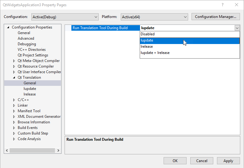 Update Qt translation files Qt VS Tools