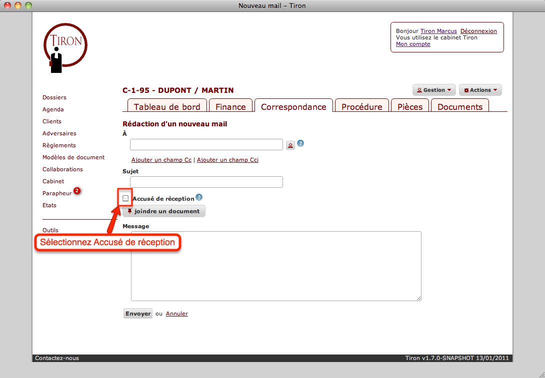 mails [Documentation de Tiron]