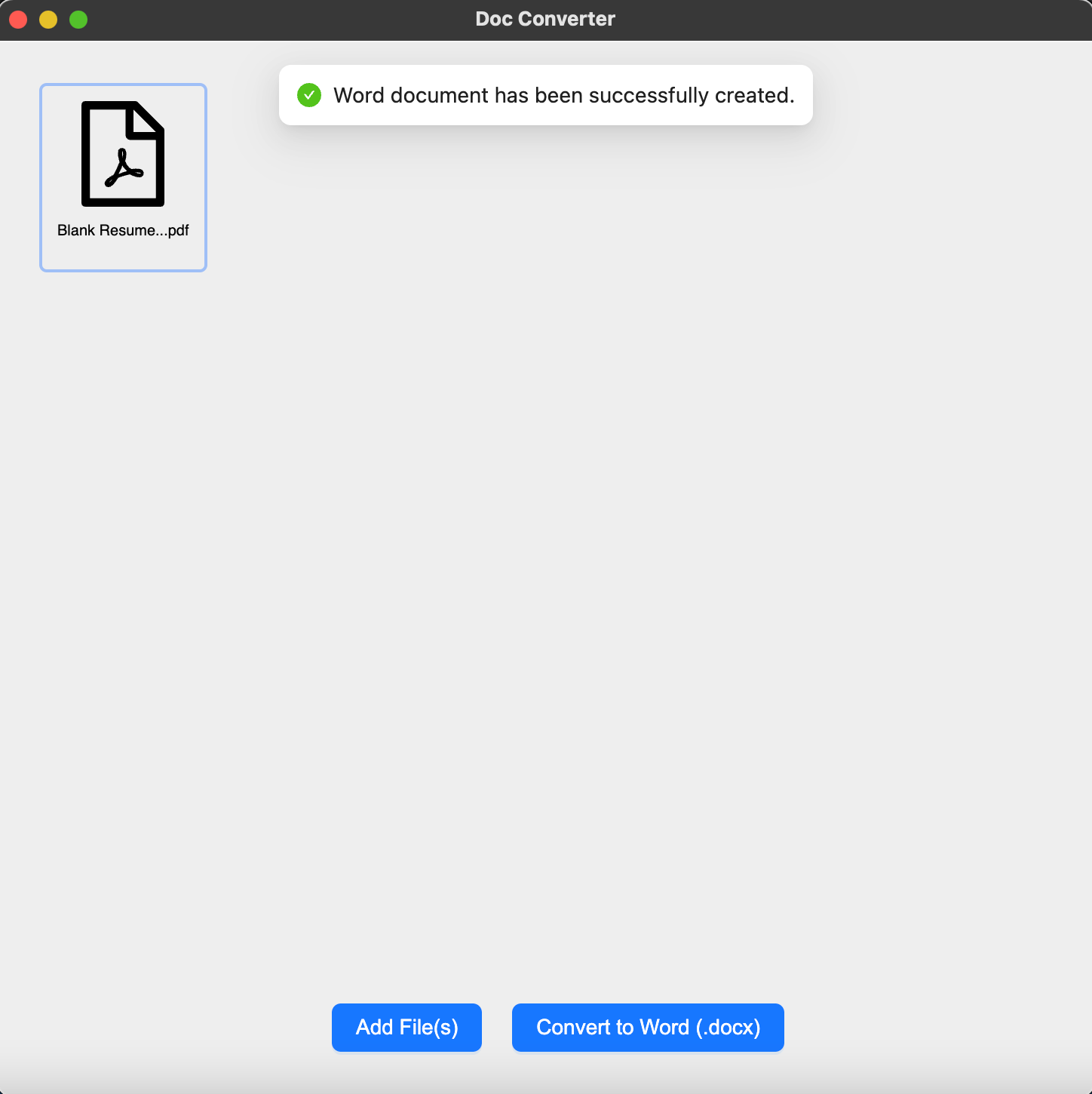 Doc Converter Convert PDF files to Word documents (docx)