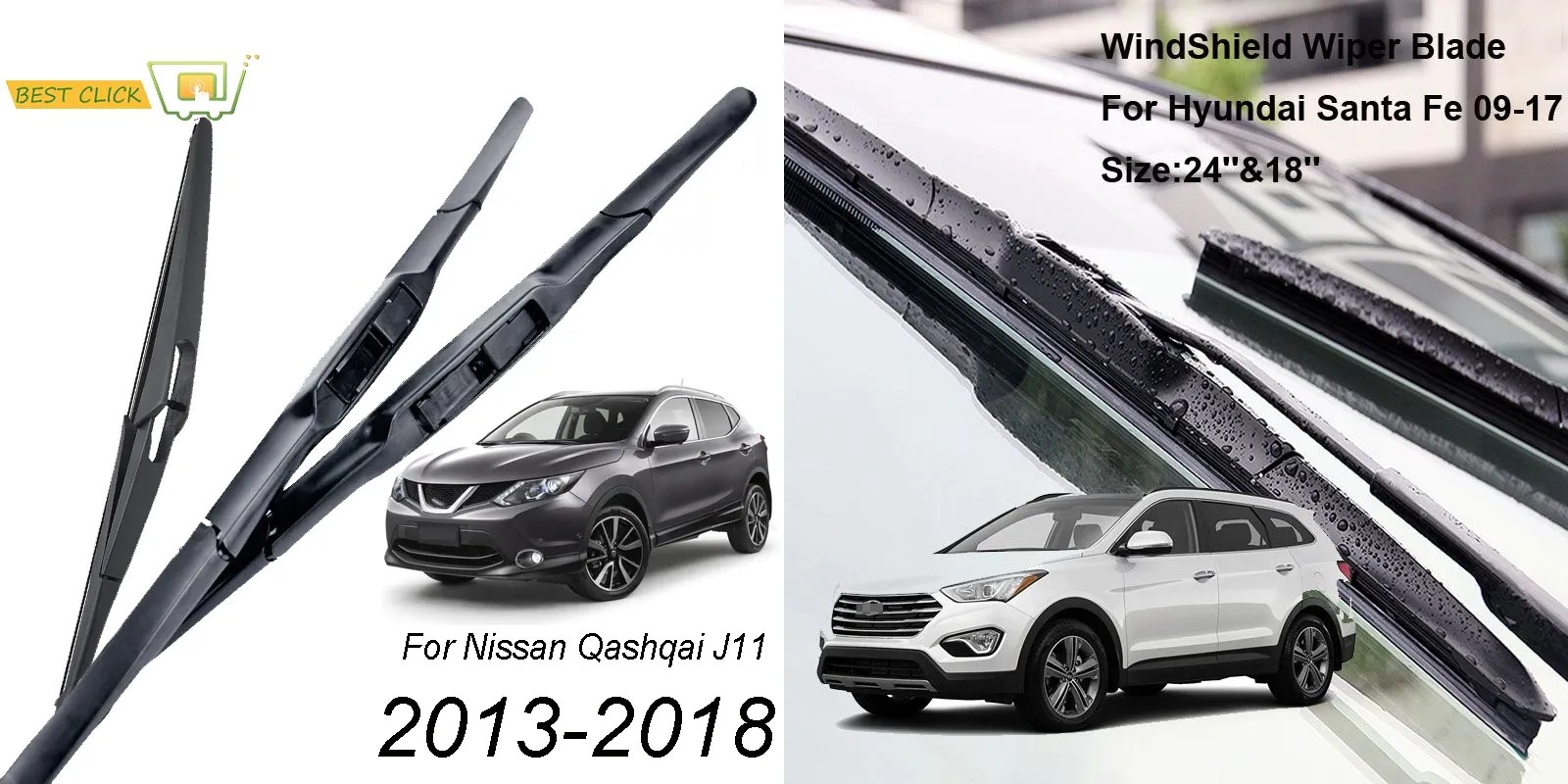 What's the 2013 Hyundai Santa Fe sport 2.0T wiper blade size and all troubleshooting Best