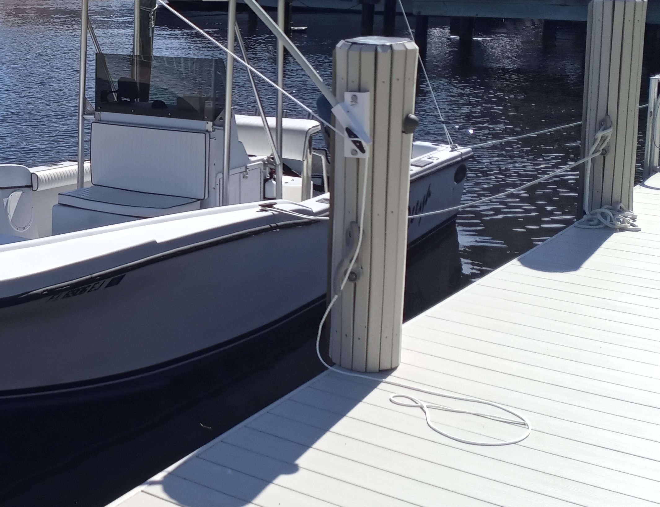 Fixed Position Piling Mounted Mooring Whip 14' Poles