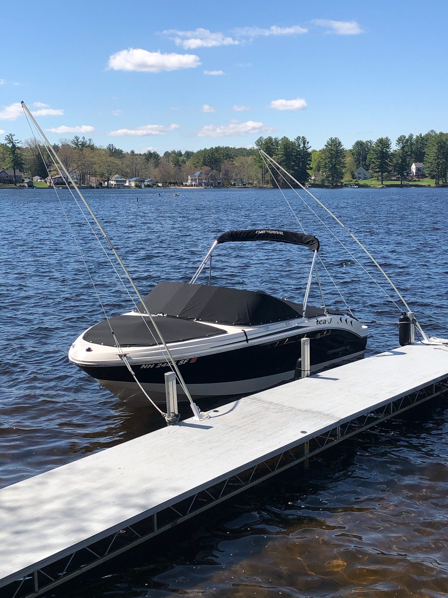 Fixed Position Deck Mounted Mooring Whips 14' poles boats