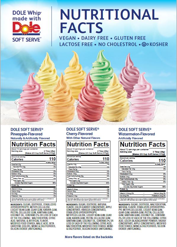 Pineapple Dole Whip Nutrition Facts Besto Blog