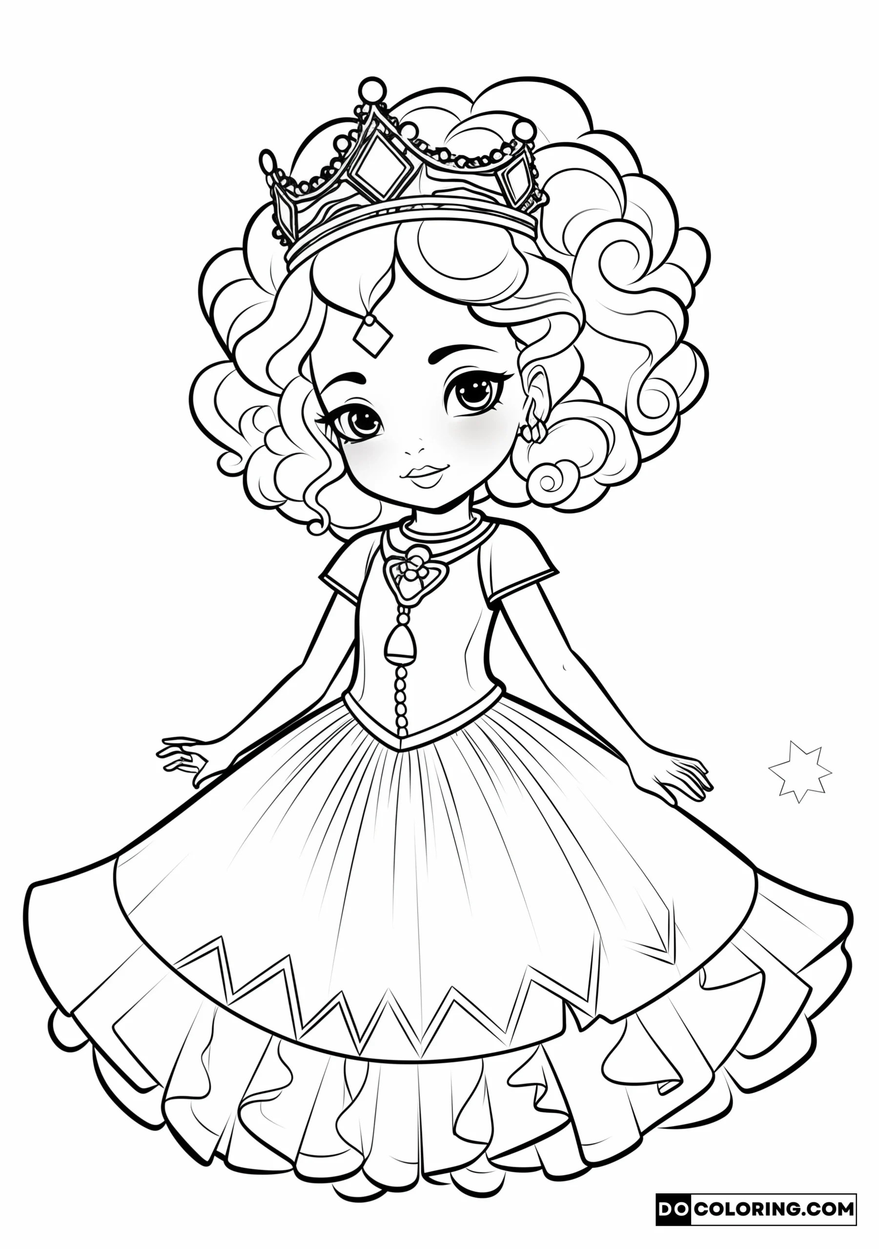 Cute Black Princess Coloring Pages 2024 Free Printable DO Coloring