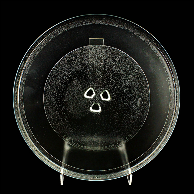 32010303F 320mm/1030g Borosilicate Glass Microwave Oven Turntable Plate With 3 Prongs Glass