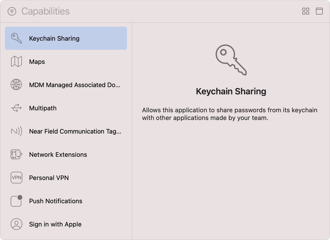Configuring keychain sharing Apple Developer Documentation
