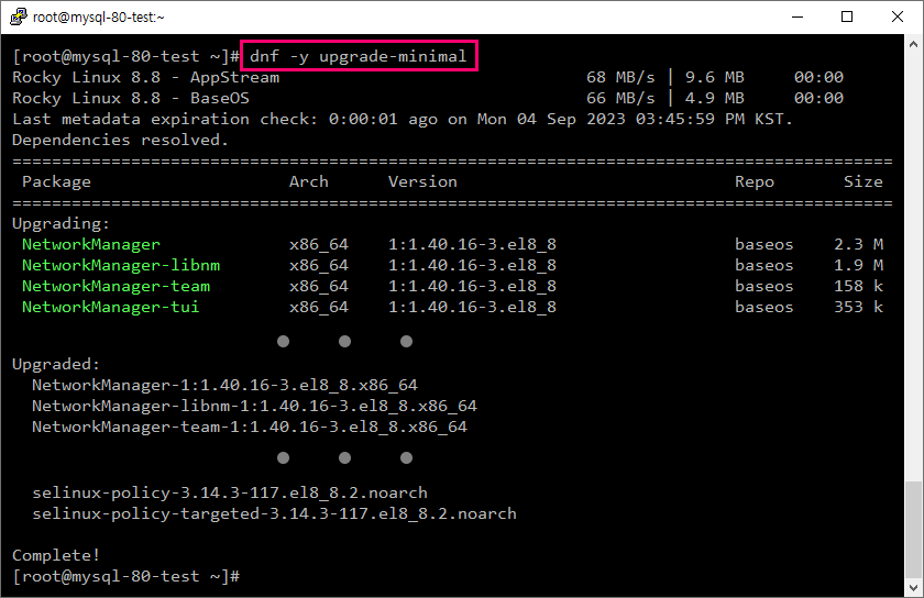 Rocky Linux 서버에 MySQL 8.0 최신 버전 설치하는 방법 써드아이시스템 기술문서