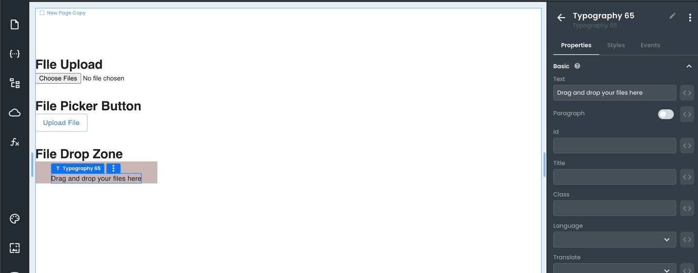 File Drop Zone 8base Docs