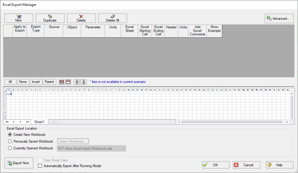 Exporting to Excel