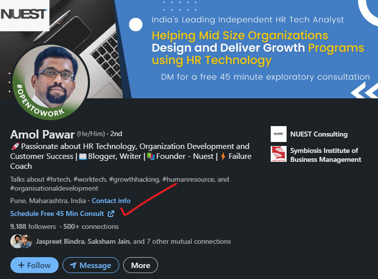 How to add an appointment scheduling link on your LinkedIn profile