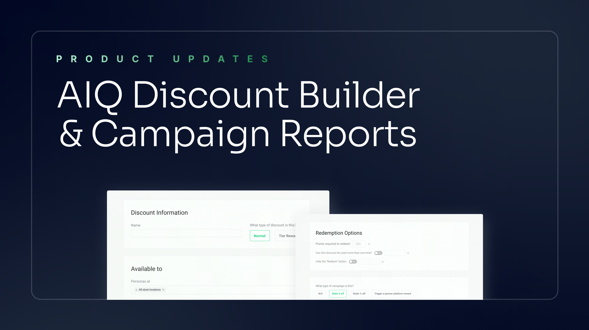 AIQ’s Spring Enhancements Discount Builder & Campaign Reports AIQ