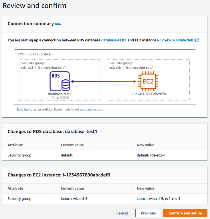Automatically connecting an EC2 instance and a DB instance Amazon Relational Database Service