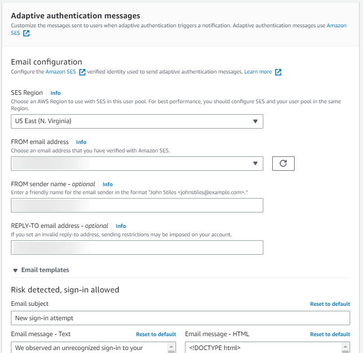Adding advanced security to a user pool Amazon Cognito