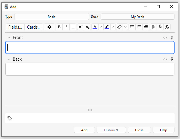 Adding/Editing - Anki Manual
