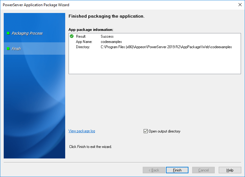 Packaging the server deployment project PowerServer Toolkit User Guide