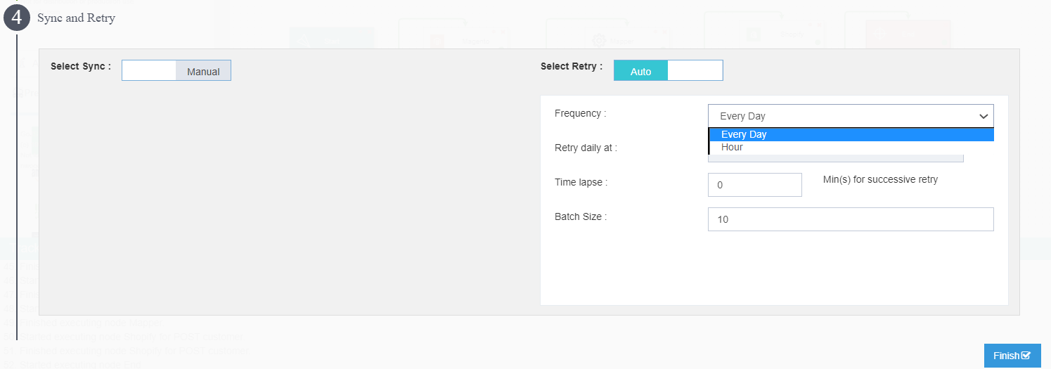Sync Info & Retry APPSeCONNECT Product Docs