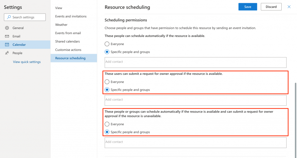 Configure Microsoft Office 365 Room Booking Service with Global