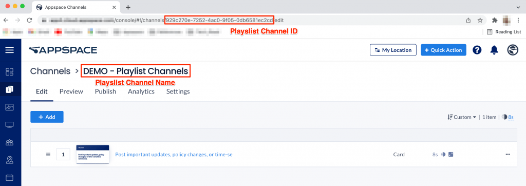 Configure Playlist Channel with Dayparting for Channel Browsing Mode