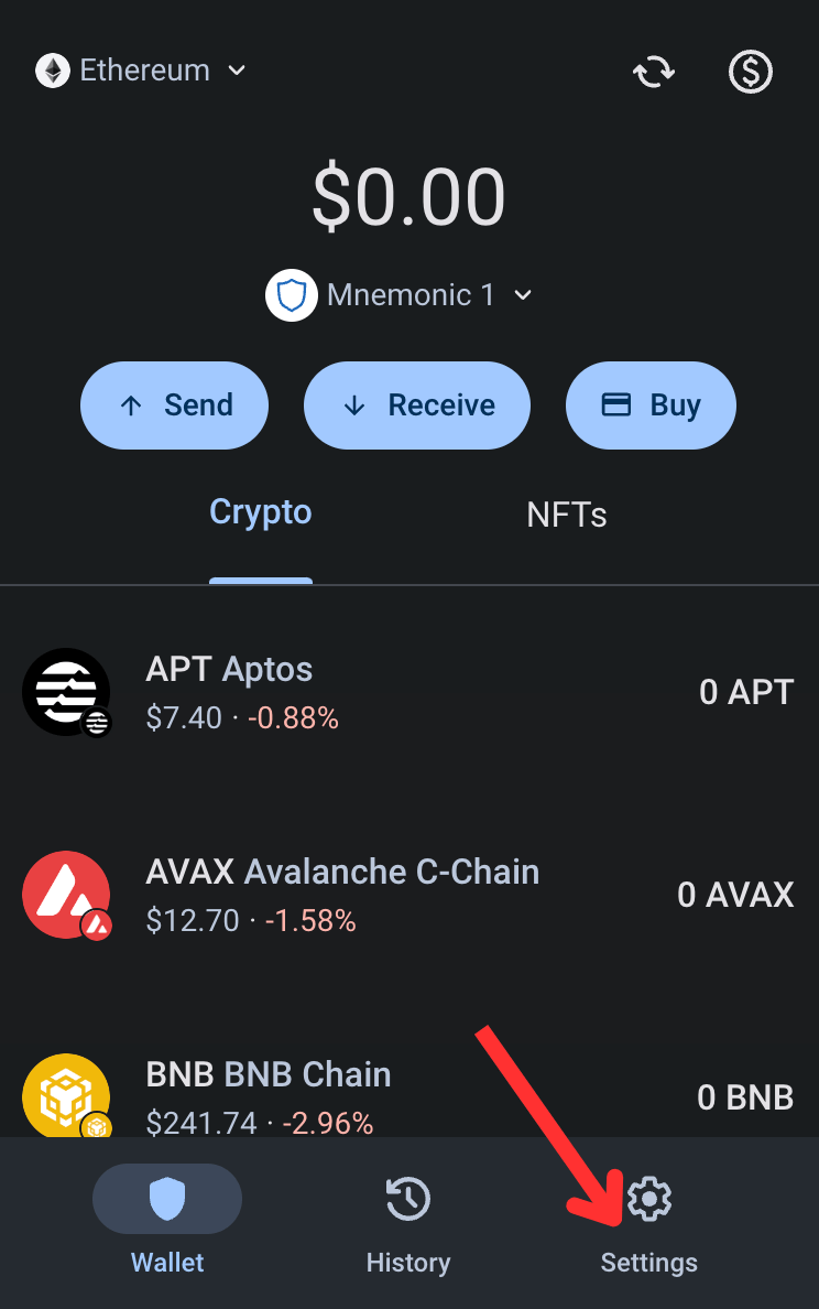Import trust wallet into Keplr