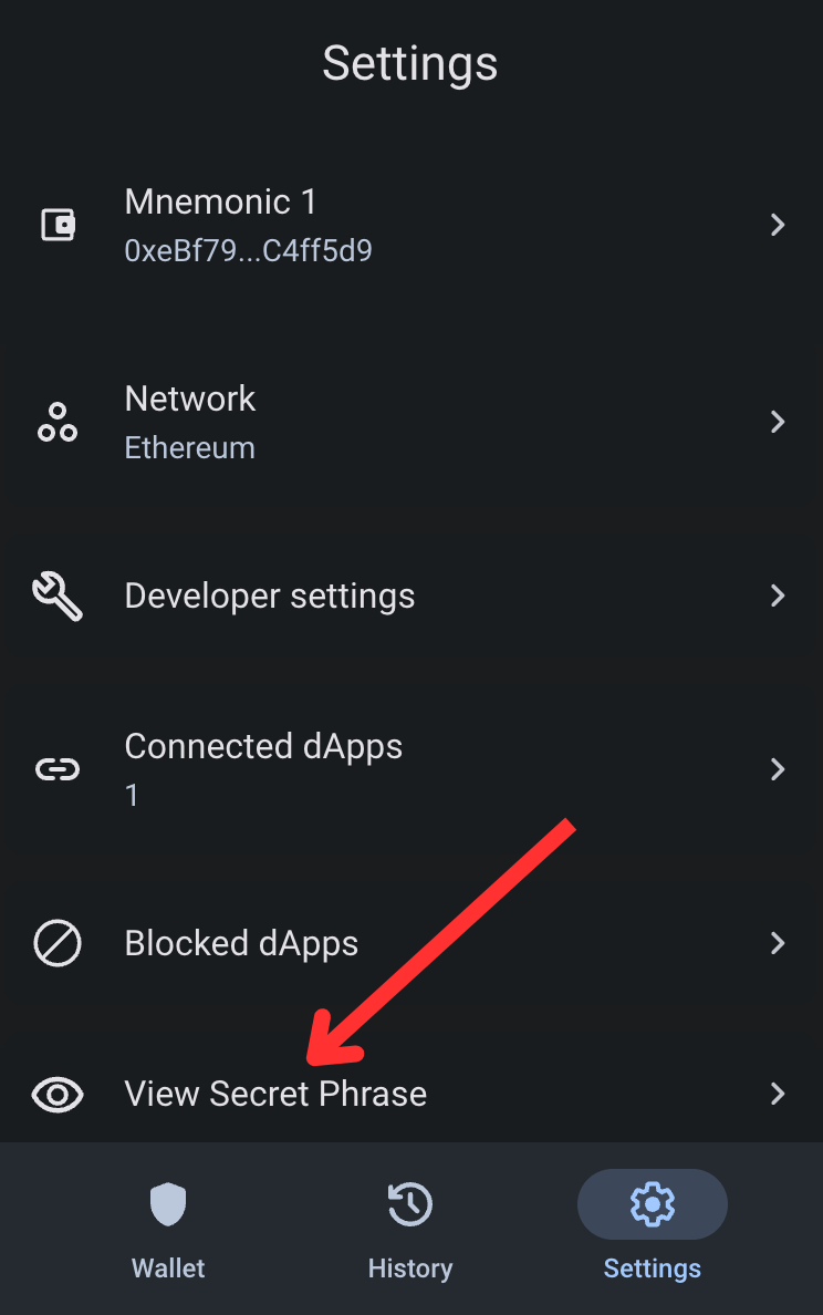 Import trust wallet into Keplr