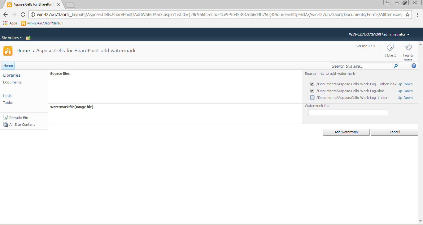 Add Watermark to multiple documents Documentation