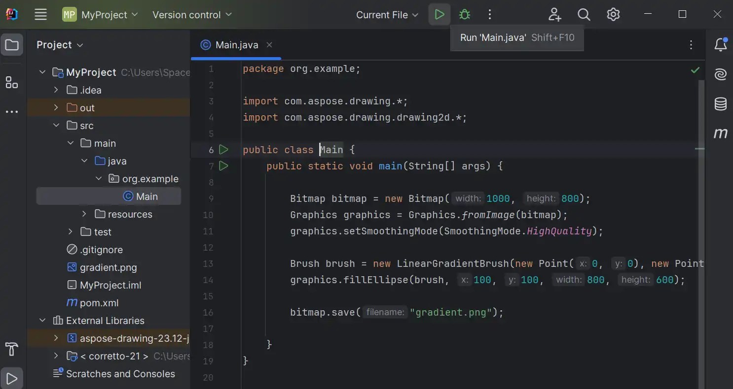 Creating Aspose.Drawing Java applicationDocumentation