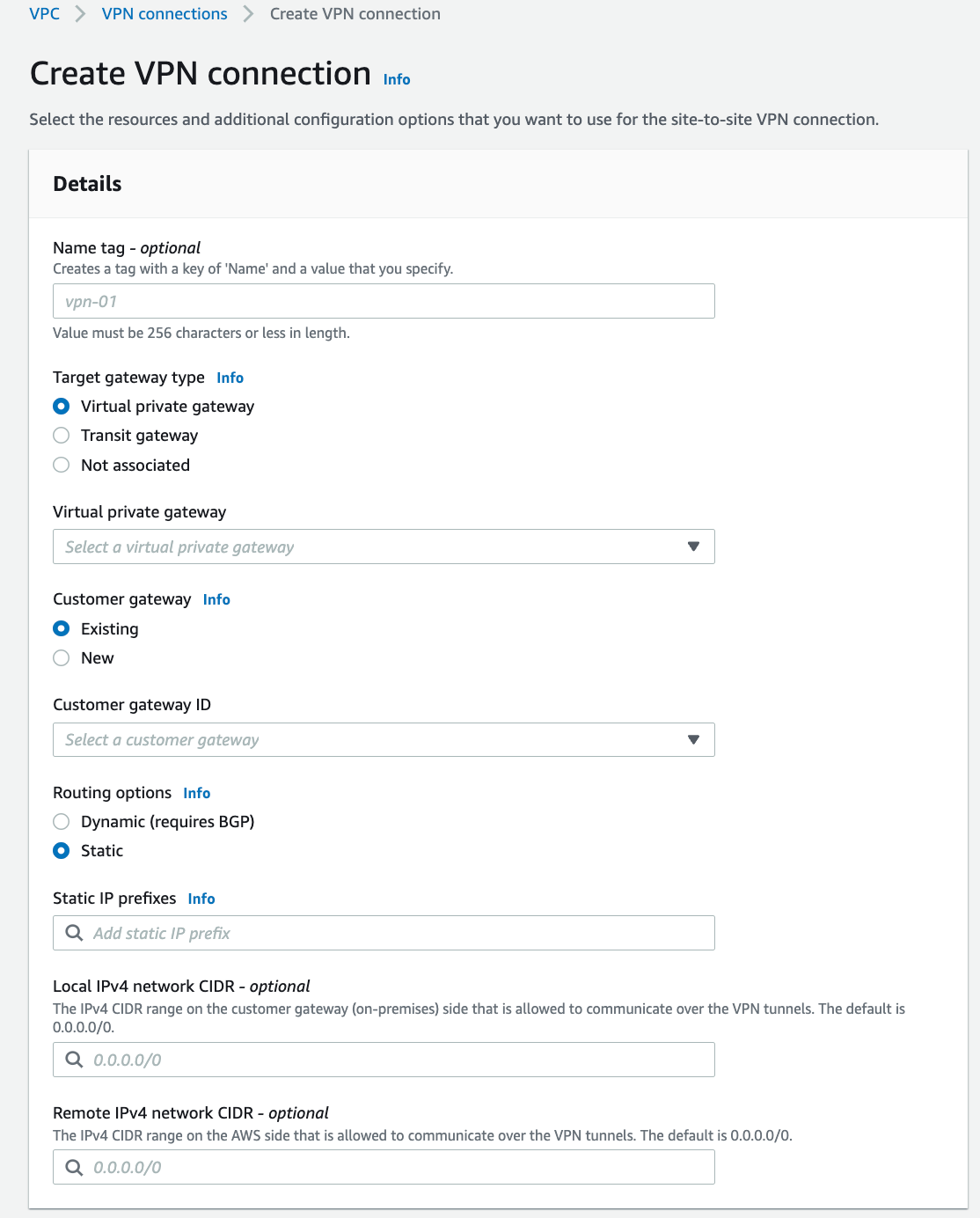 Aviatrix Gateway to AWS Virtual Private Gateway (VGW) Documentation