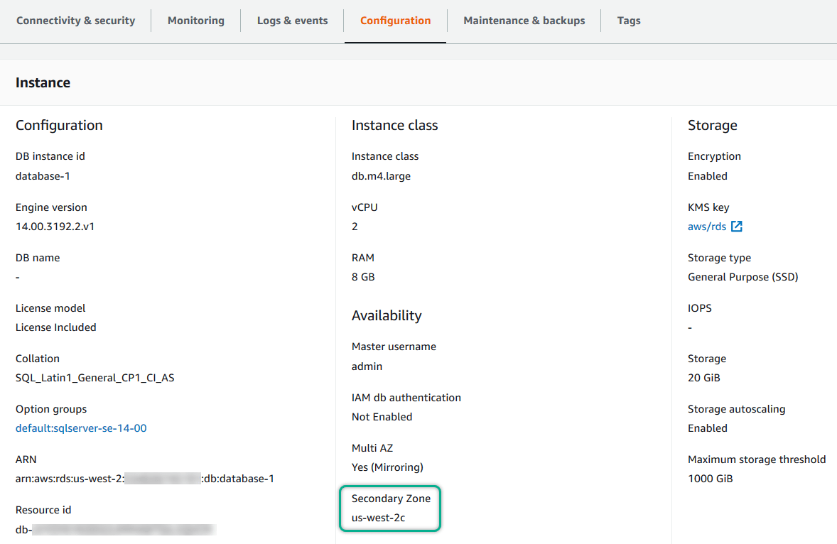 MultiAZ deployments for Amazon RDS for Microsoft SQL Server Amazon